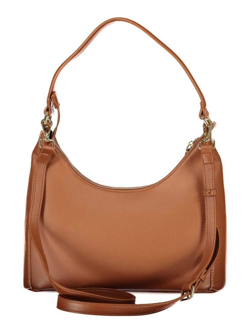 Brown Polyurethane Womens Bag