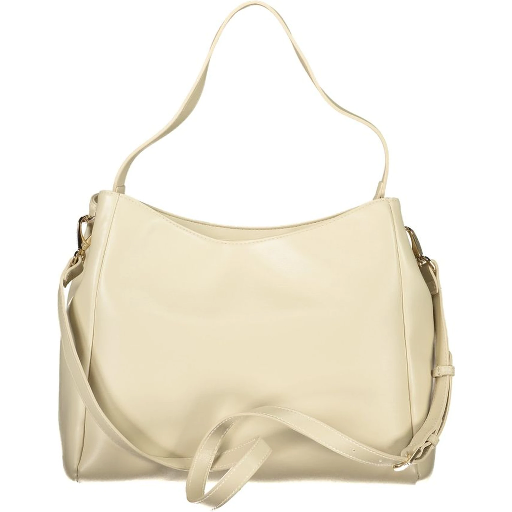 Beige Polyurethane Women's Bag