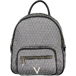 Black Polyurethane Women's Backpack