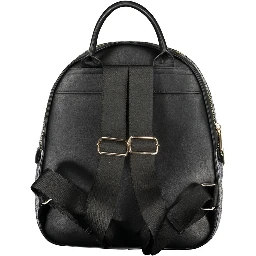 Black Polyurethane Women's Backpack