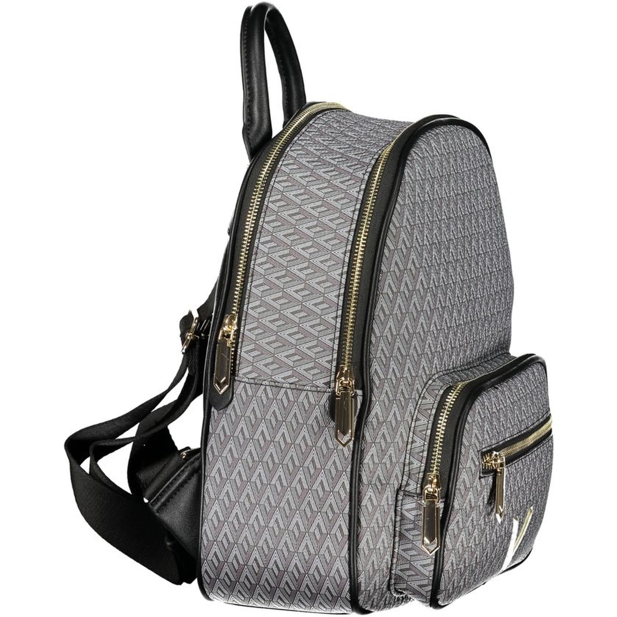 Black Polyurethane Women's Backpack