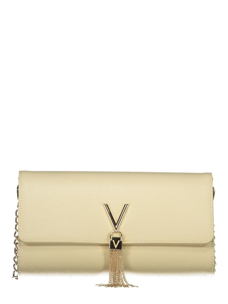 Beige Polyurethane Womens Bag