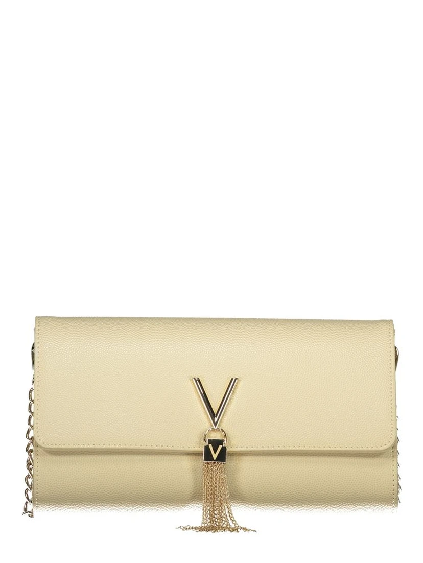 Beige Polyurethane Womens Bag