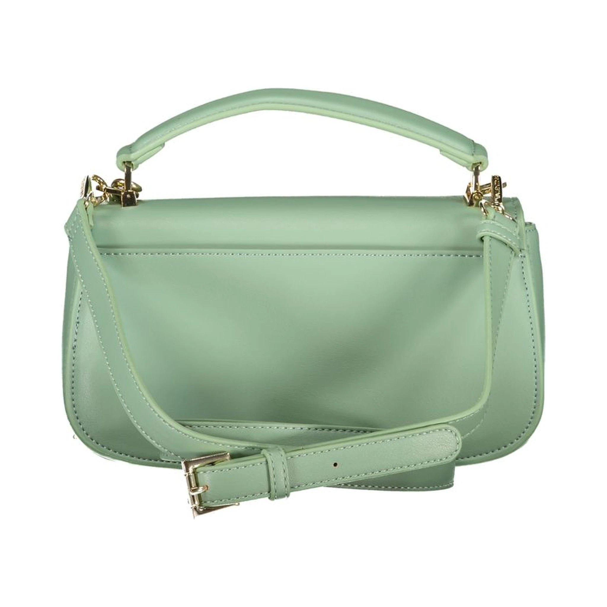 Verde Polyurethane Women's Bag with Pocket and Compartments