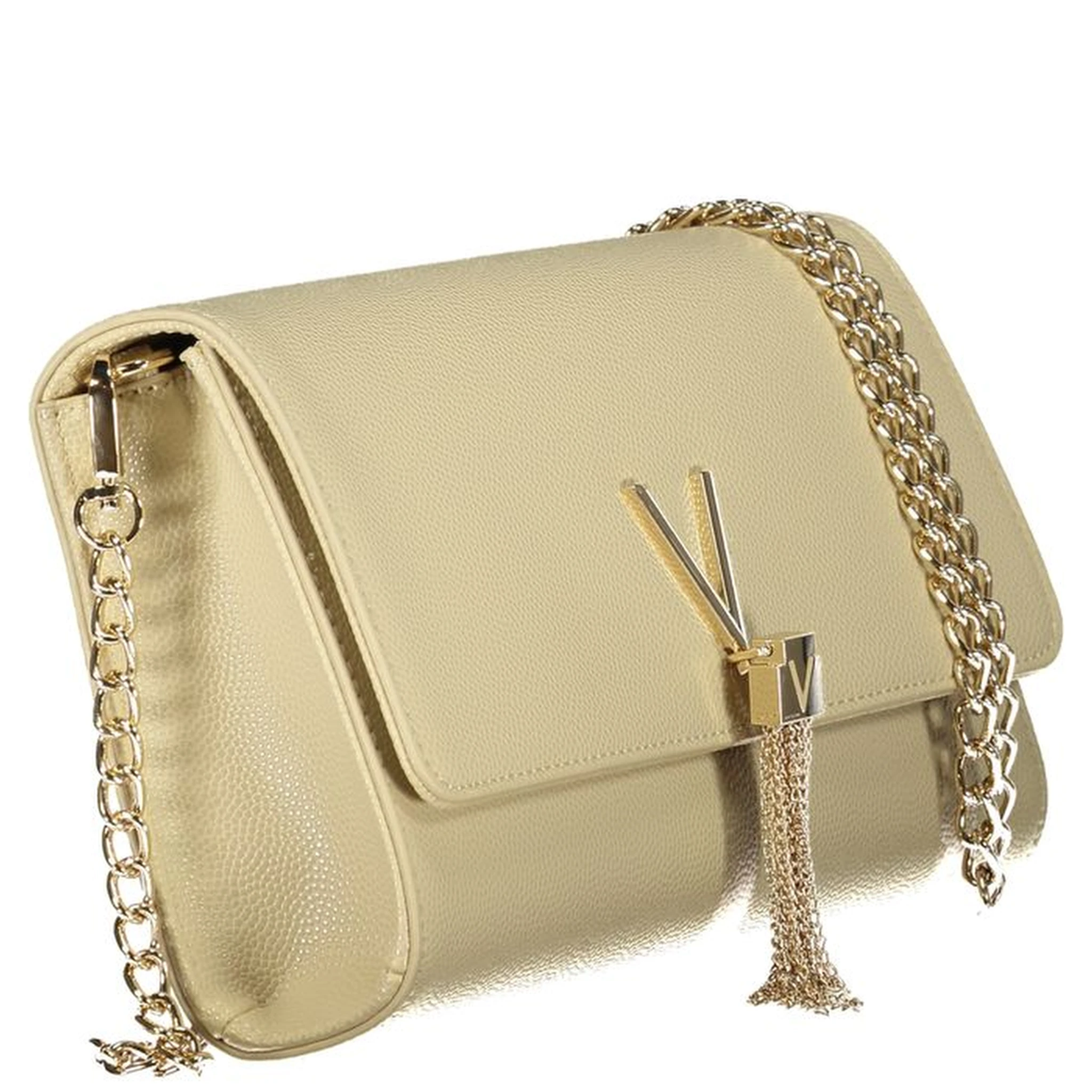 Beige Polyurethane Womens Bag