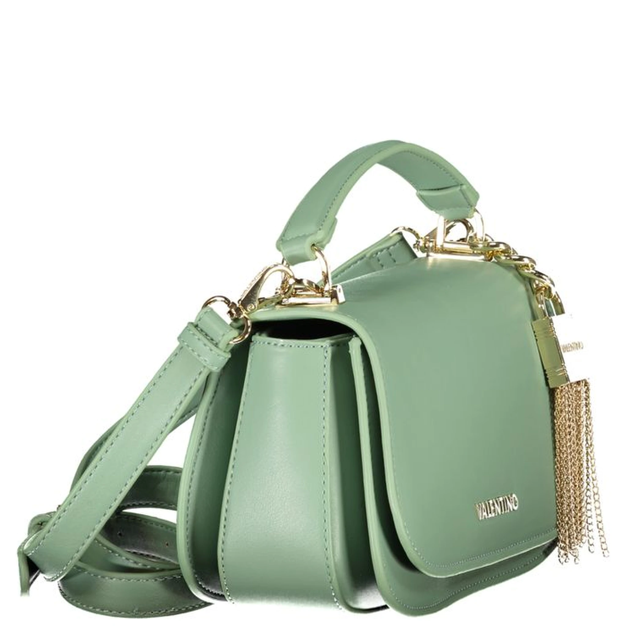 Verde Polyurethane Women's Bag with Pocket and Compartments