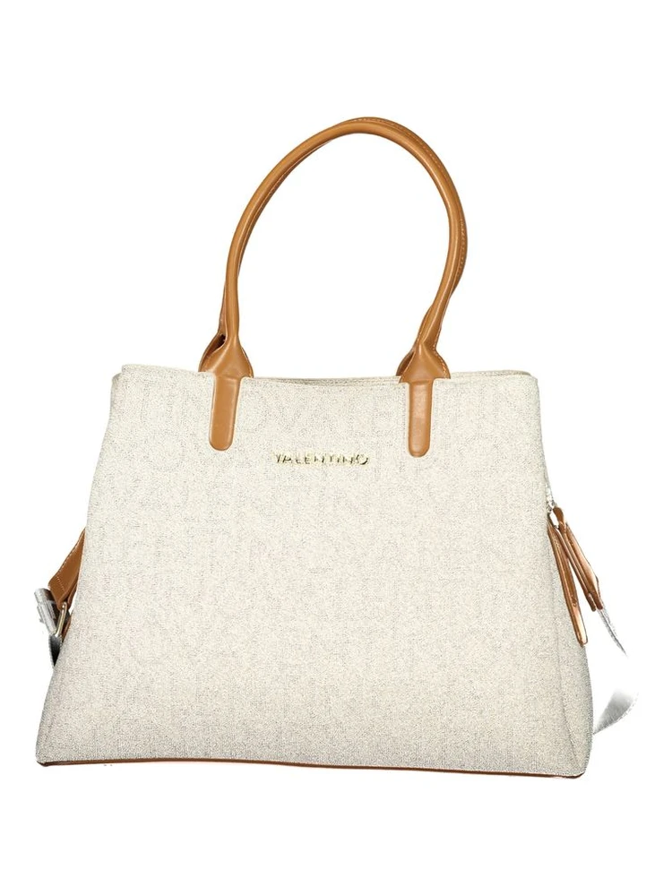 Beige Polyurethane Women's Bag