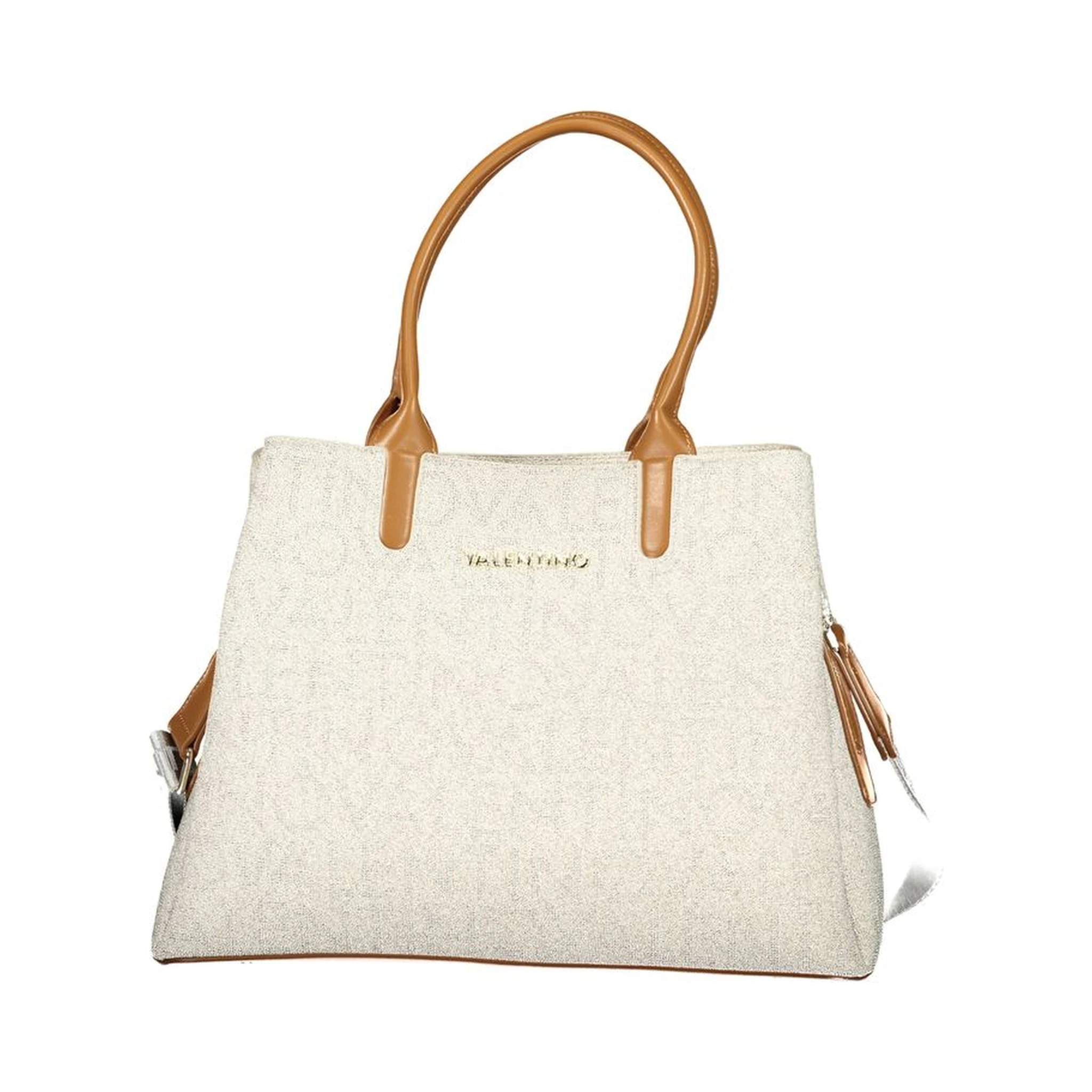 Beige Polyurethane Women's Bag