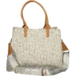 Beige Polyurethane Women's Bag