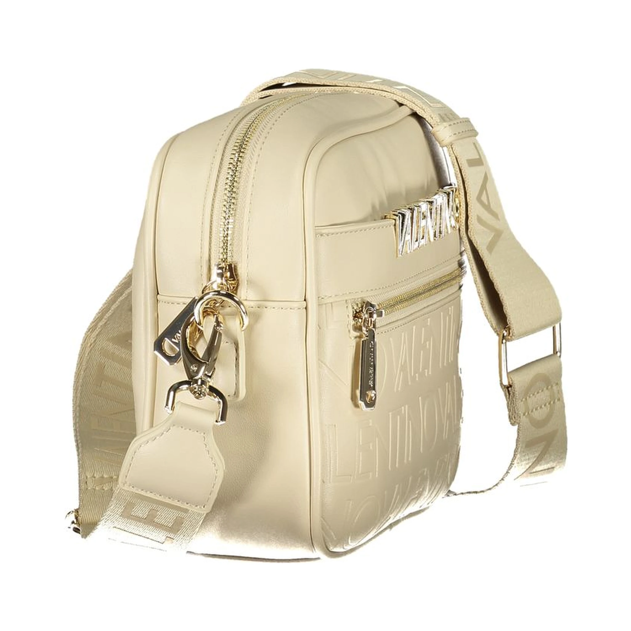 Beige Polyurethane Women's Bag