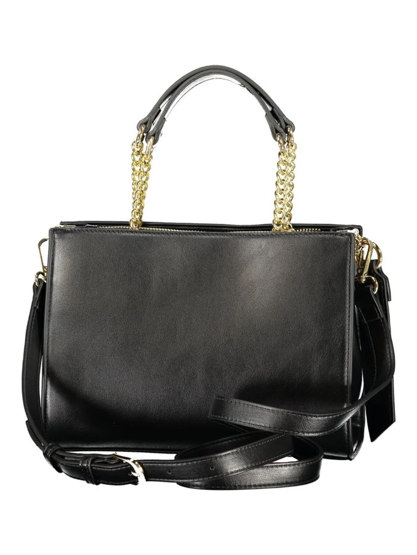 Black Polyurethane Women's Handbag