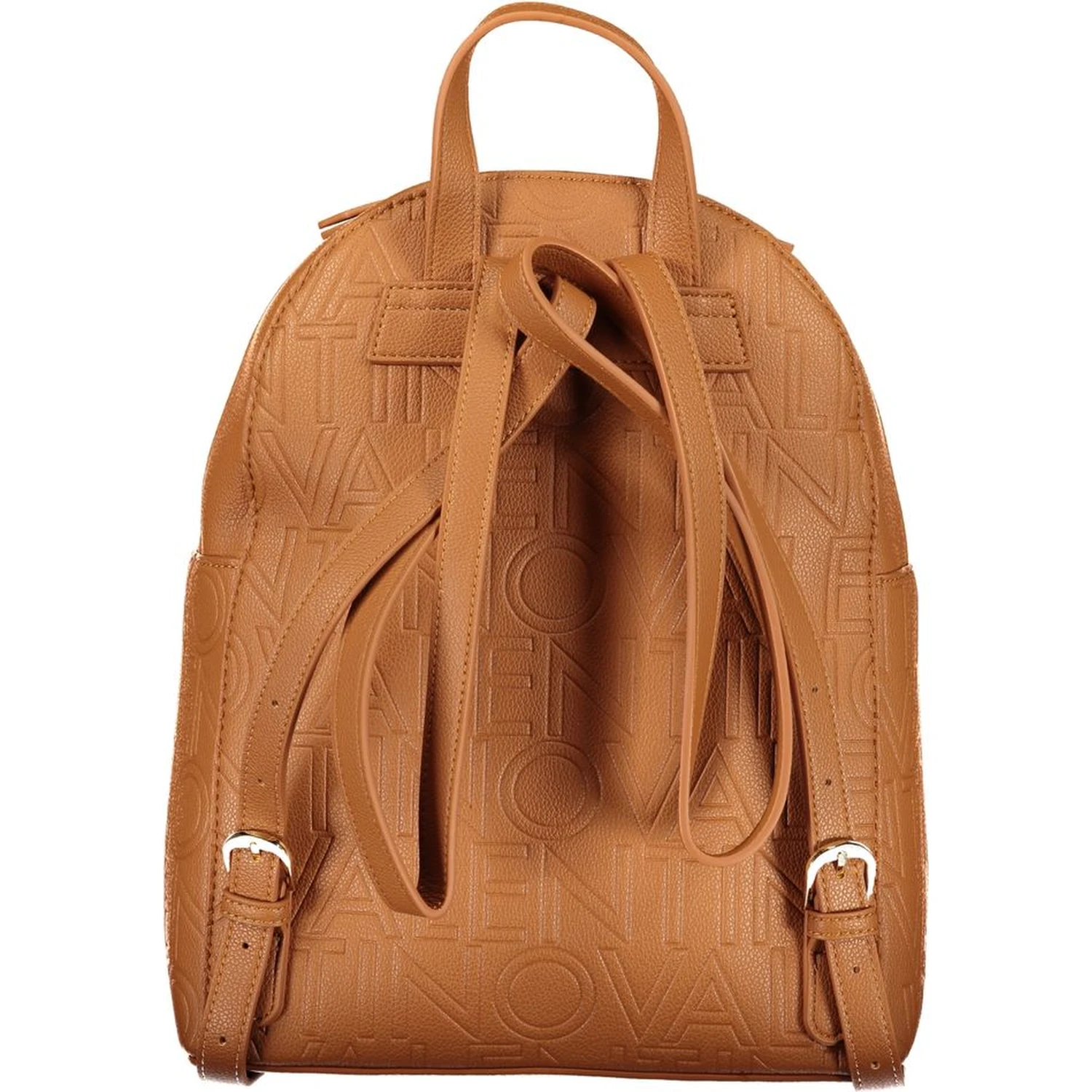 Brown Polyurethane Women's Backpack