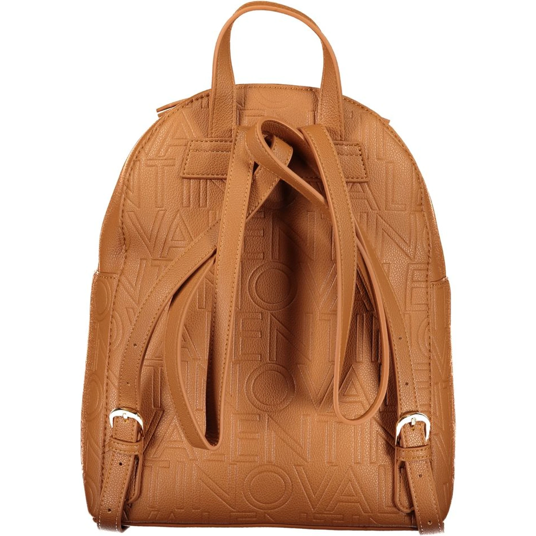Brown Polyurethane Women's Backpack