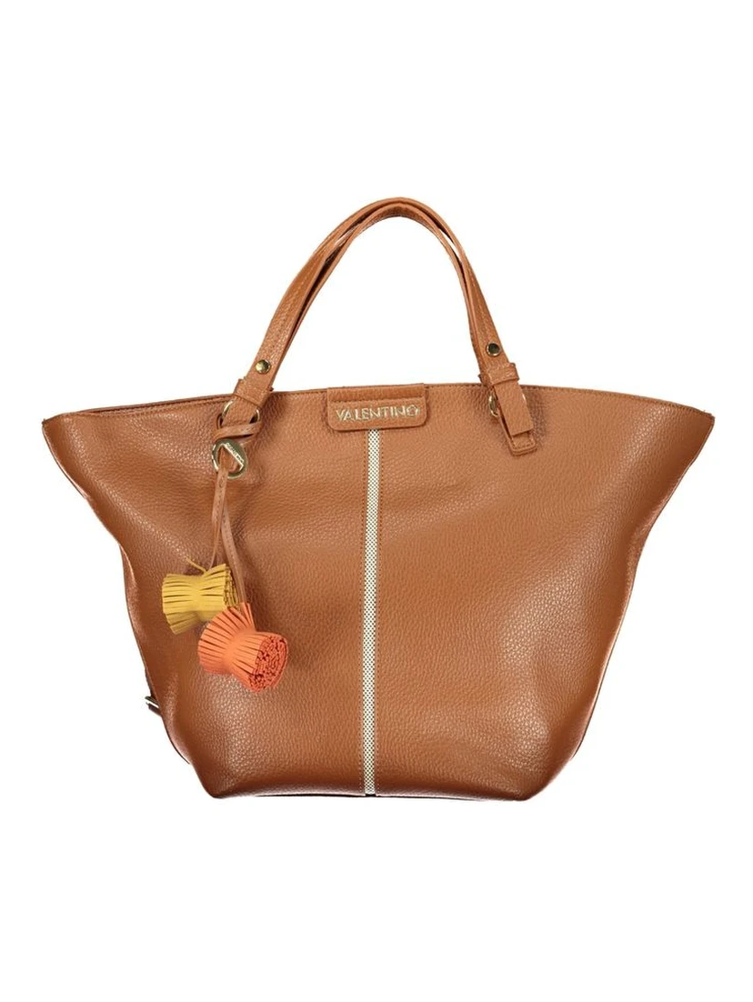 Brown Polyurethane Woman Bag