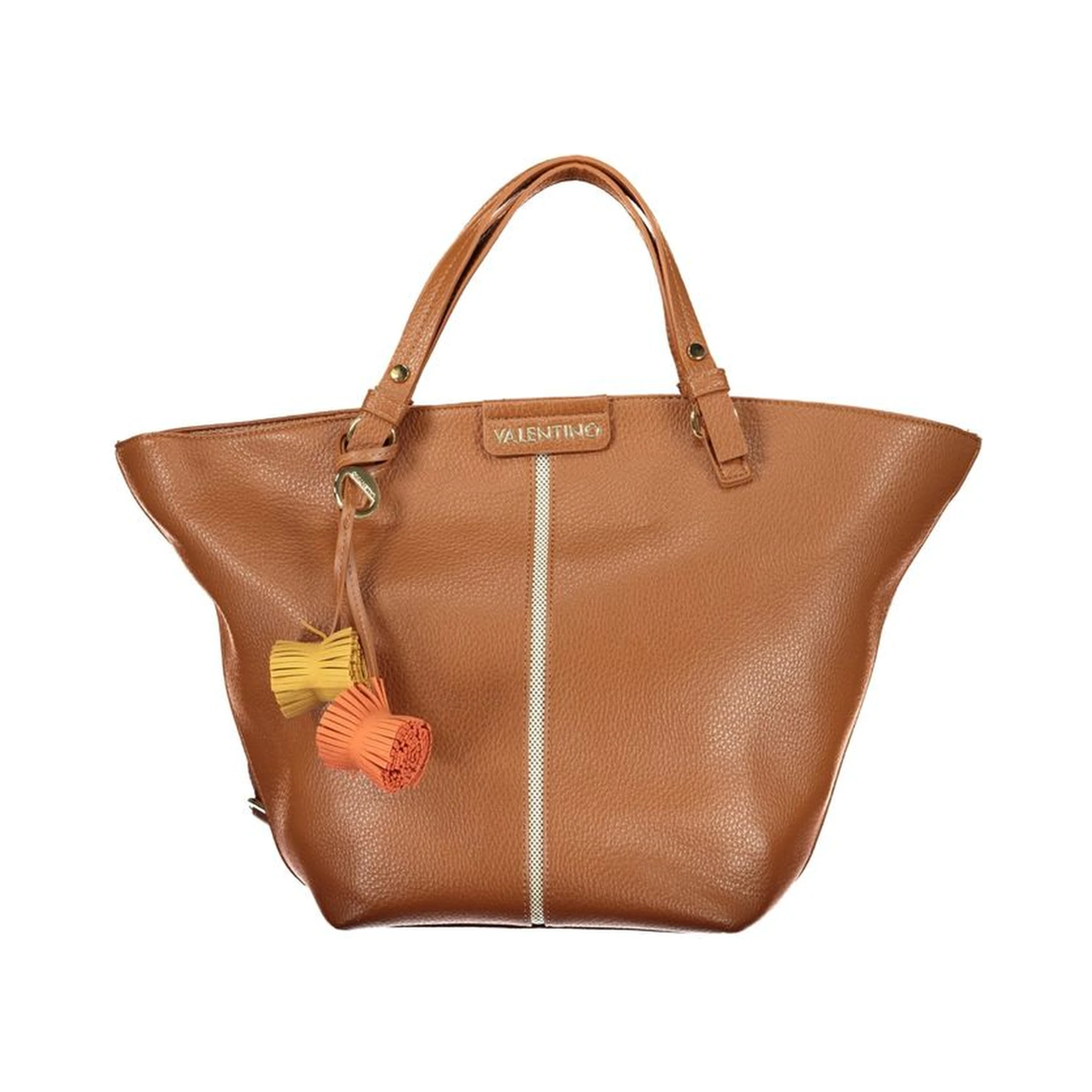 Brown Polyurethane Woman Bag