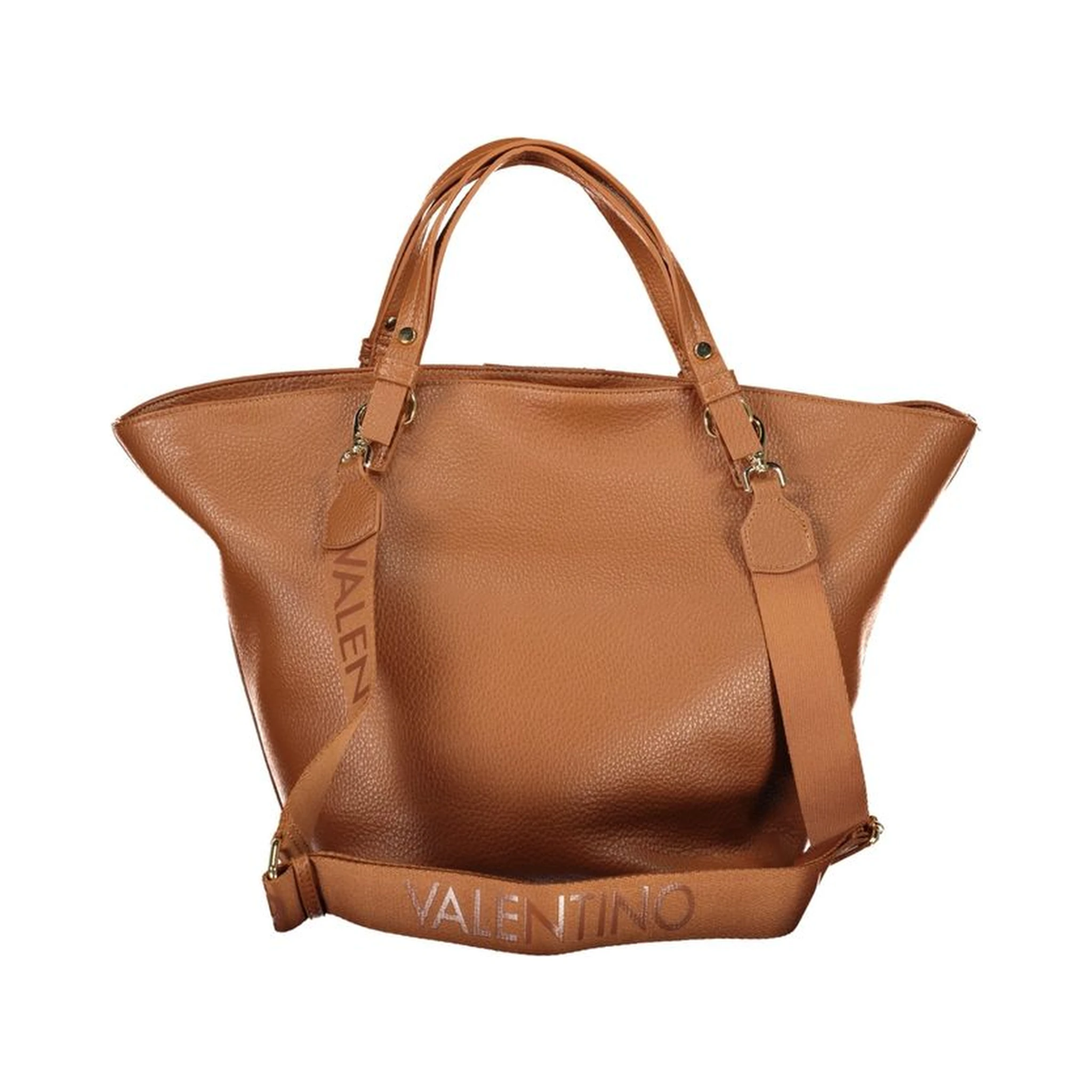 Brown Polyurethane Woman Bag