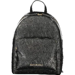 Black Polyurethane Women's Backpack