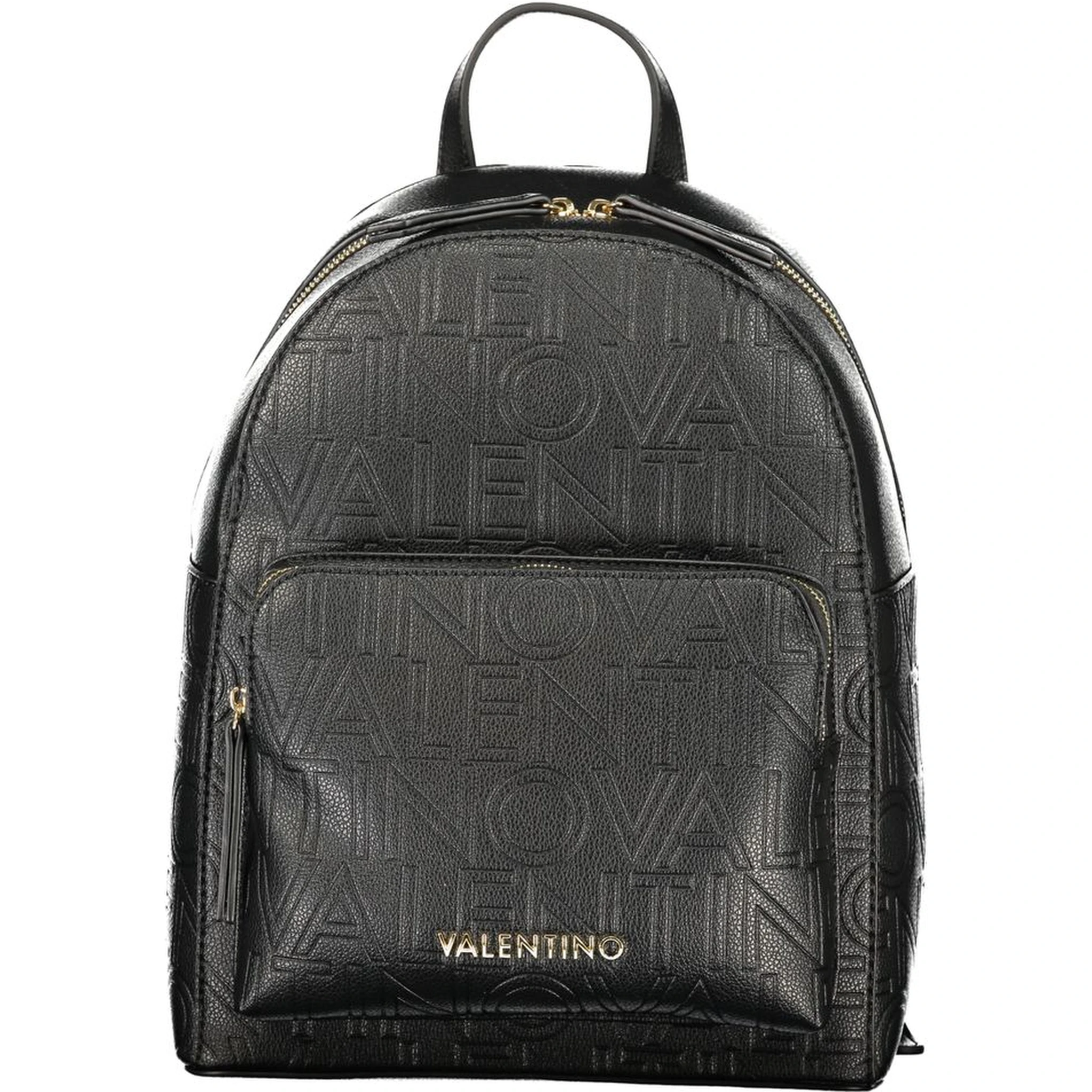 Black Polyurethane Women's Backpack