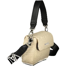 Beige Polyurethane Women's Bag
