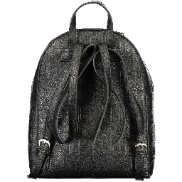 Black Polyurethane Women's Backpack