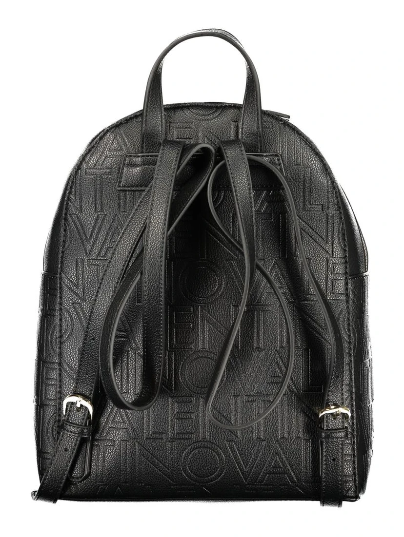 Black Polyurethane Women's Backpack