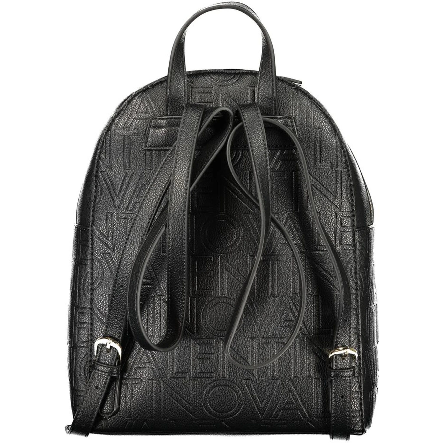Black Polyurethane Women's Backpack