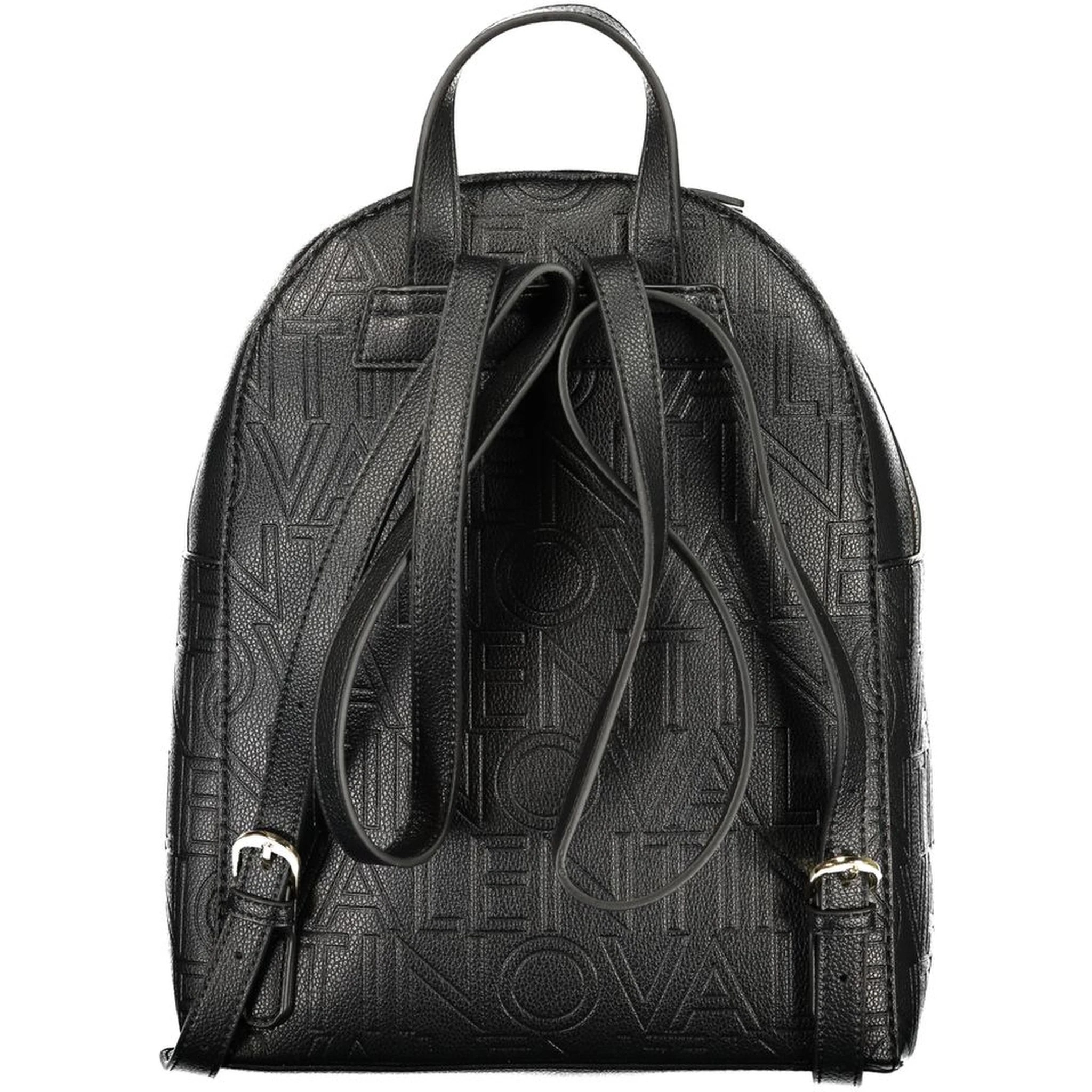 Black Polyurethane Women's Backpack