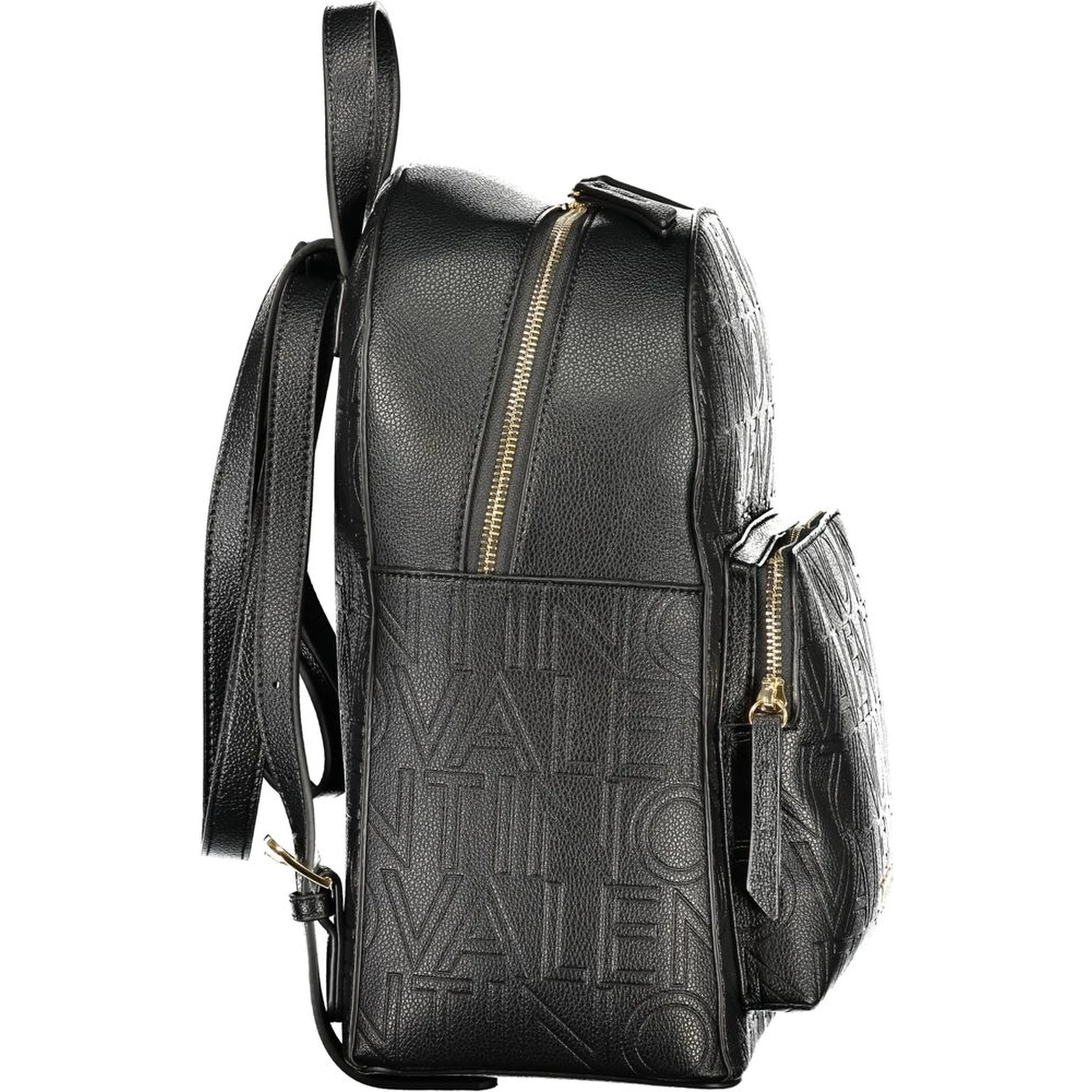 Black Polyurethane Women's Backpack