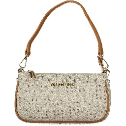 Beige Polyurethane Women's Bag