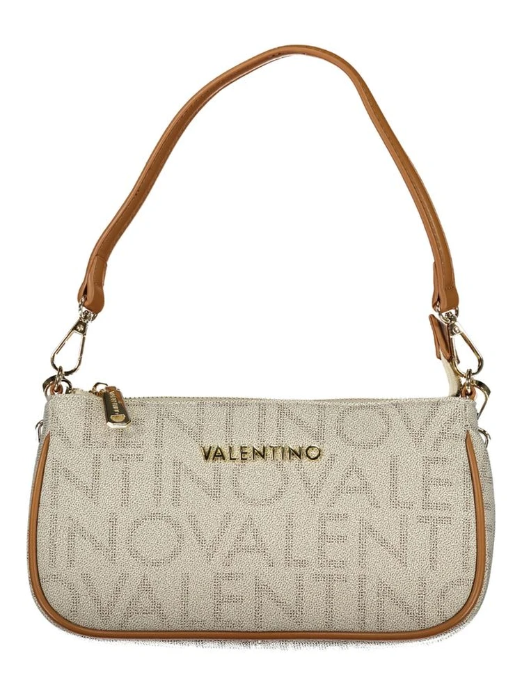 Beige Polyurethane Women's Bag