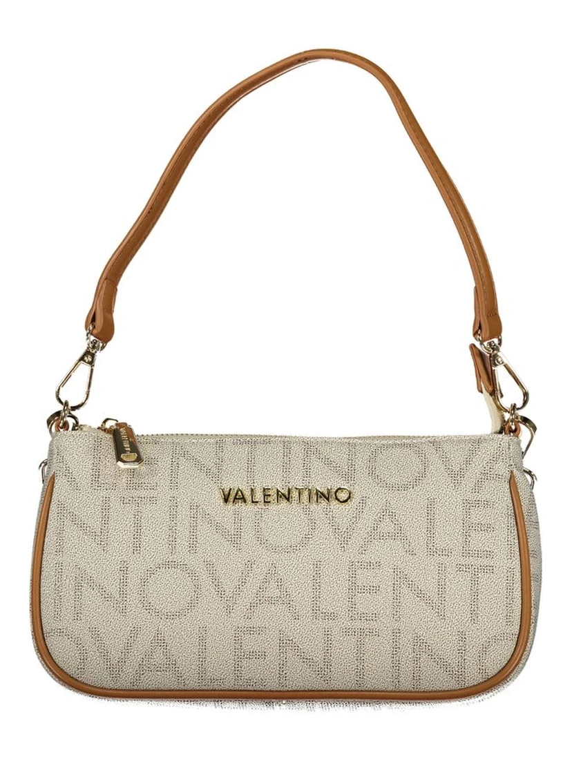 Beige Polyurethane Women's Bag