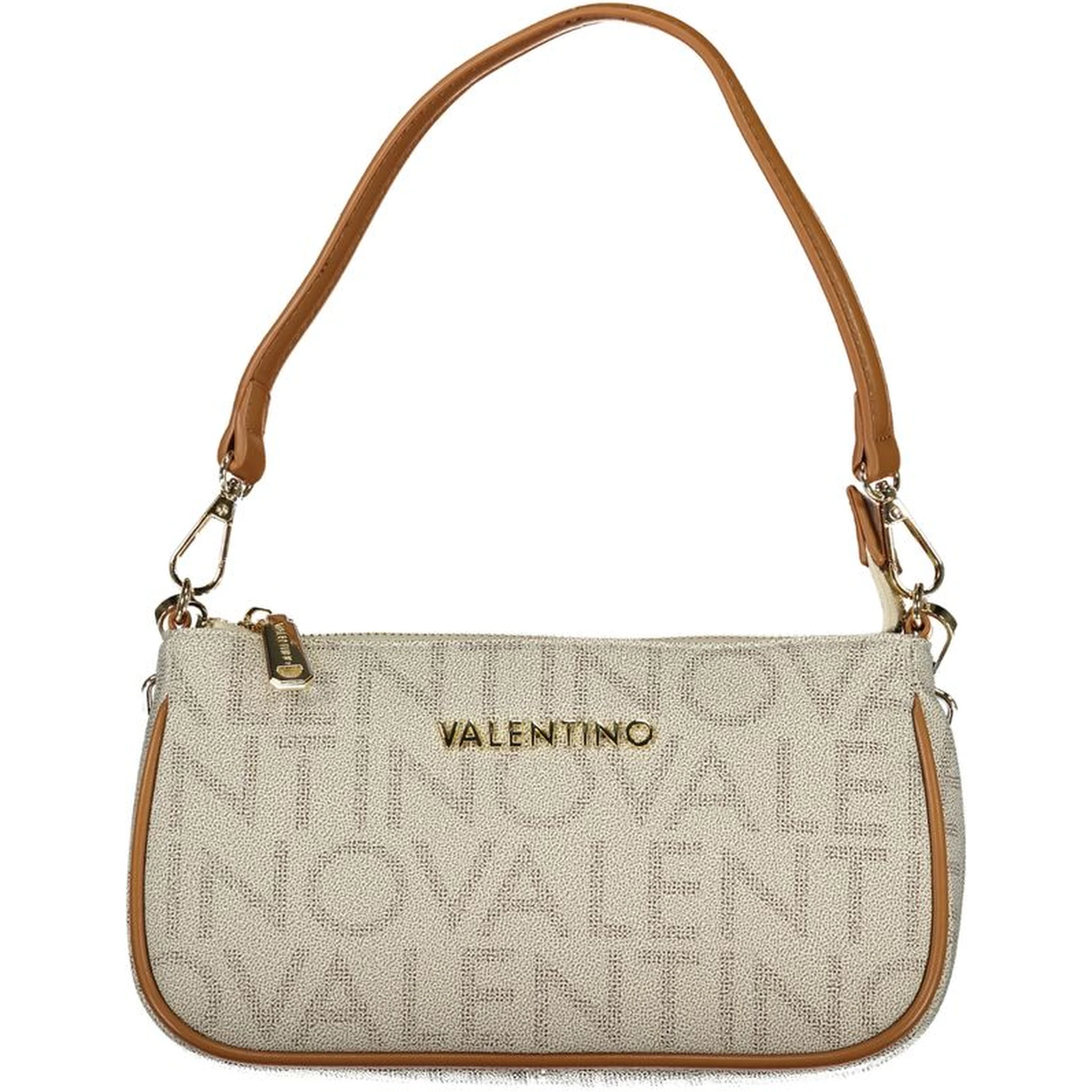 Beige Polyurethane Women's Bag