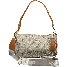 Beige Polyurethane Women's Bag