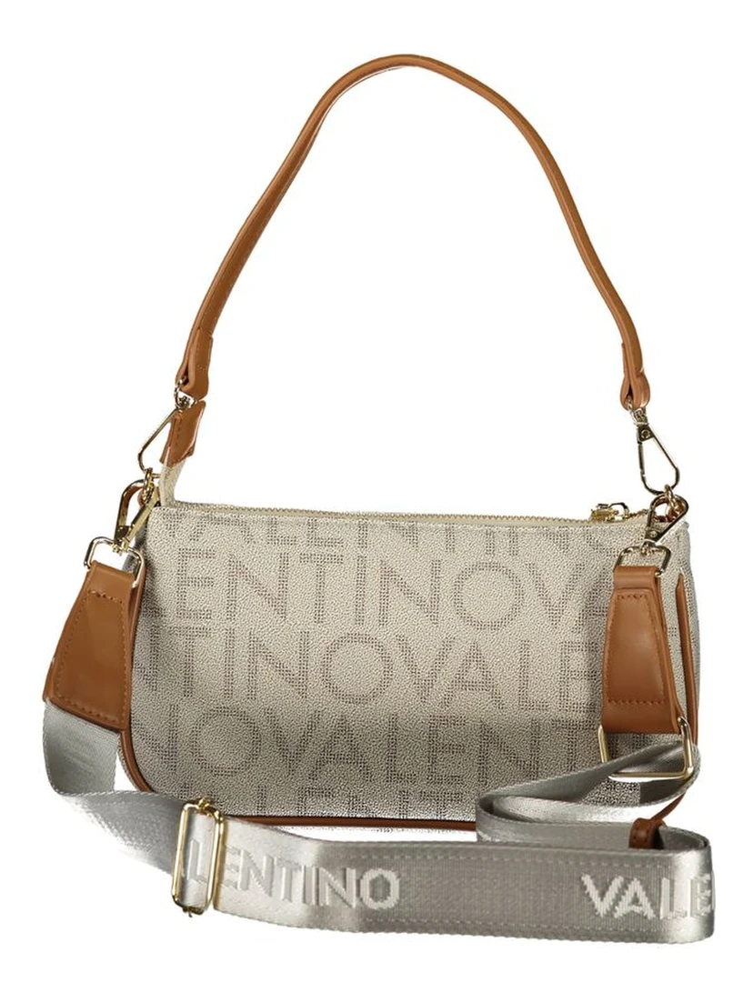 Beige Polyurethane Women's Bag