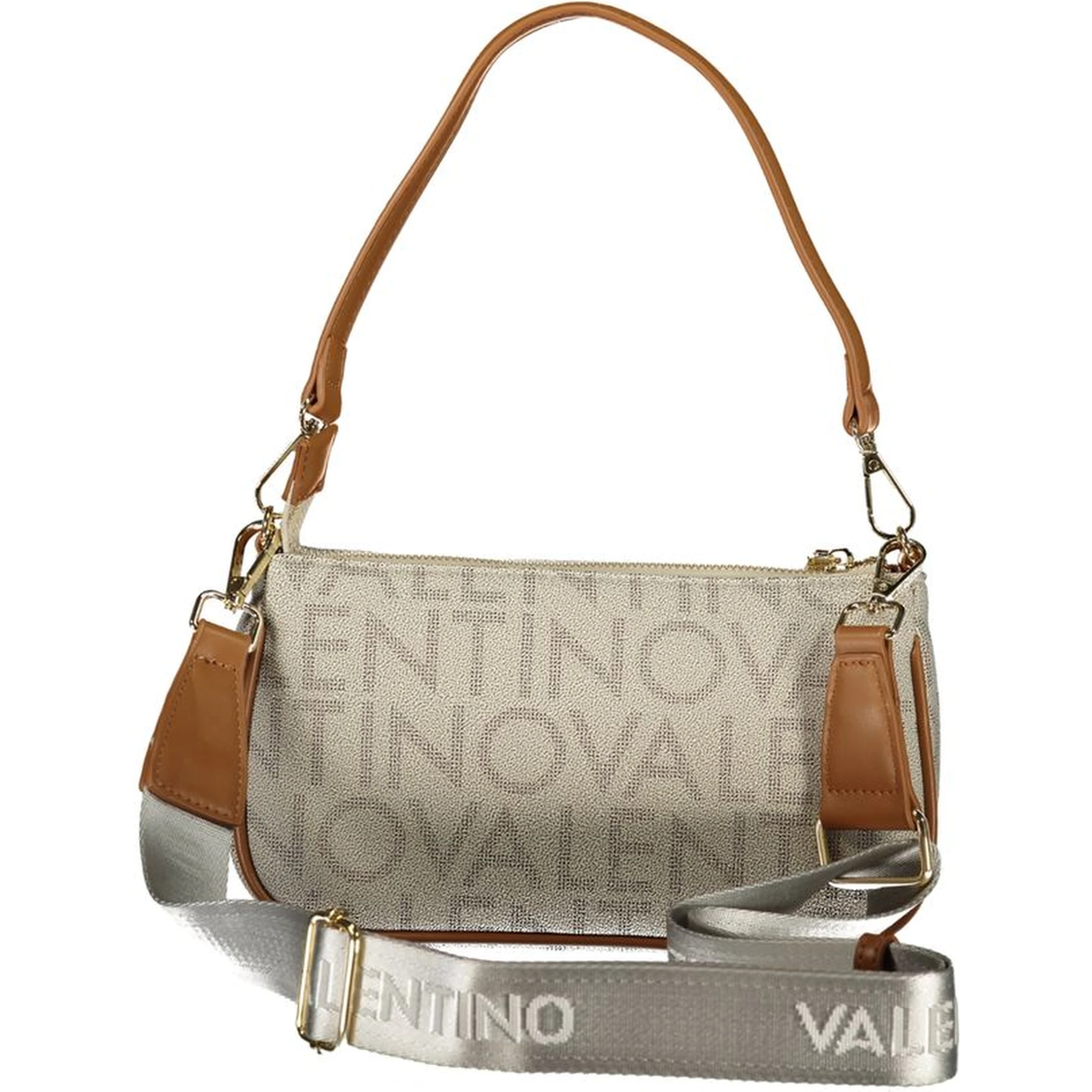 Beige Polyurethane Women's Bag
