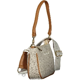Beige Polyurethane Women's Bag