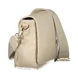 Beige Polyurethane Women's Bag