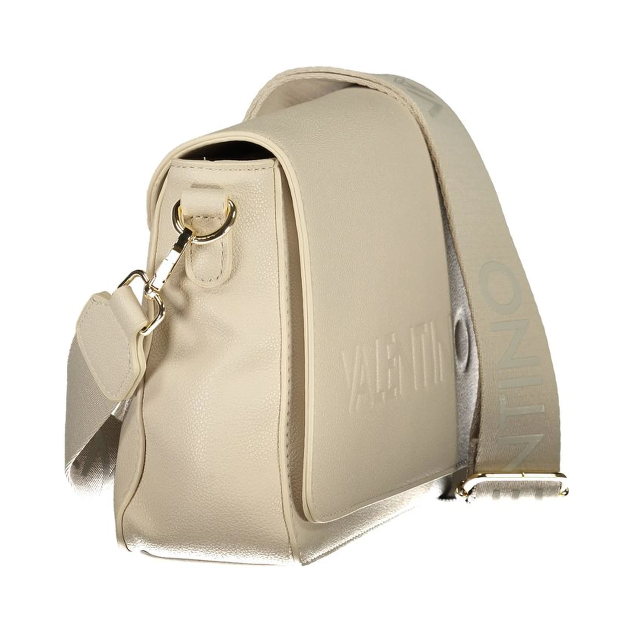 Beige Polyurethane Women's Bag