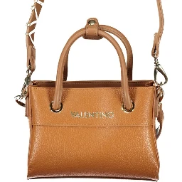 Brown Polyurethane Women's Bag