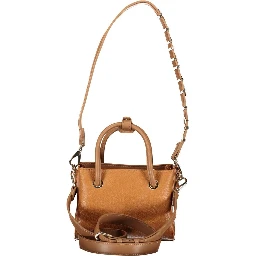 Brown Polyurethane Women's Bag