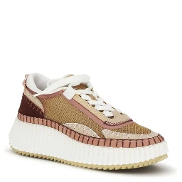 Brown Polyester Chunky Sneakers