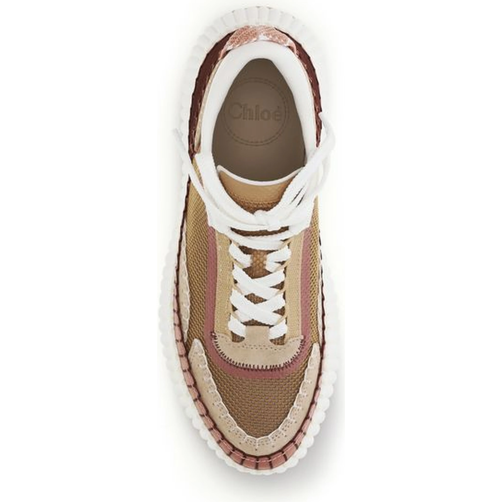 Brown Polyester Chunky Sneakers
