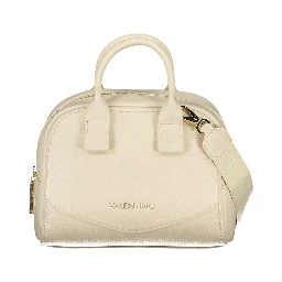 Beige Polyurethane Women's Bag