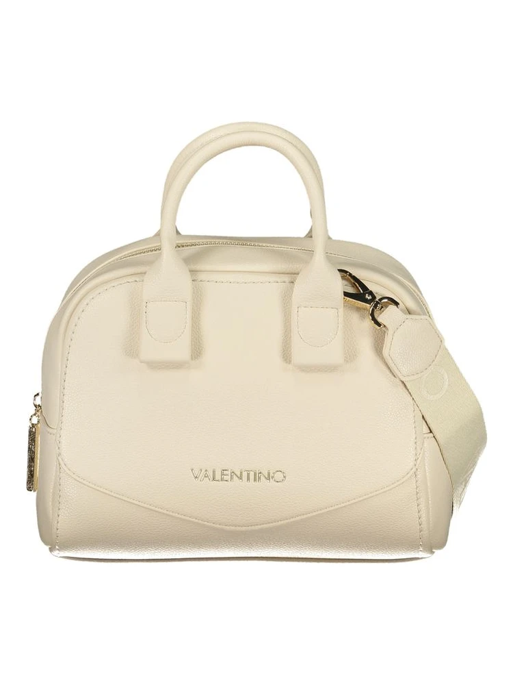 Beige Polyurethane Women's Bag