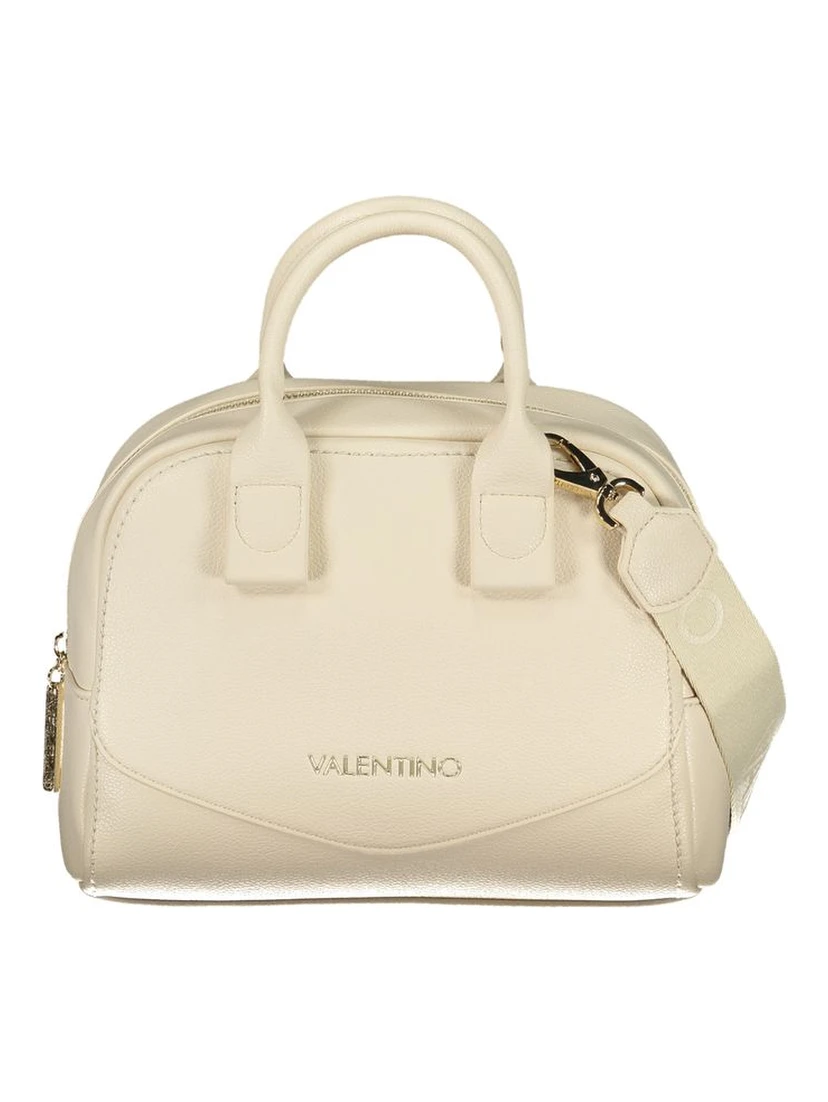 Beige Polyurethane Women's Bag
