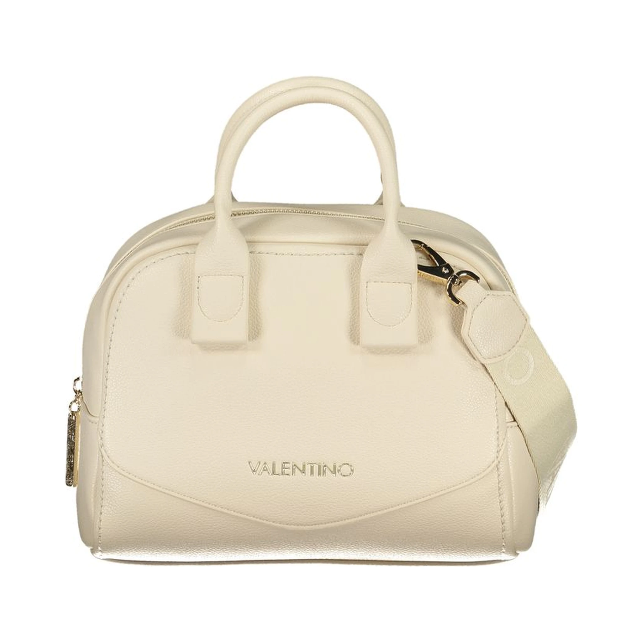 Beige Polyurethane Women's Bag