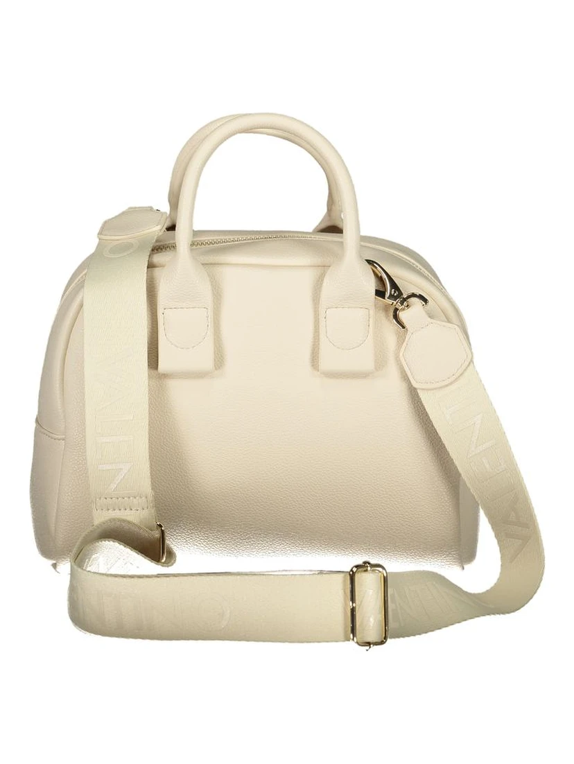 Beige Polyurethane Women's Bag