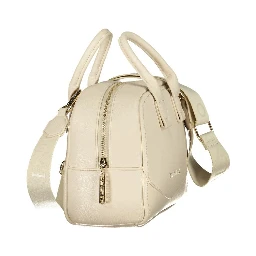 Beige Polyurethane Women's Bag