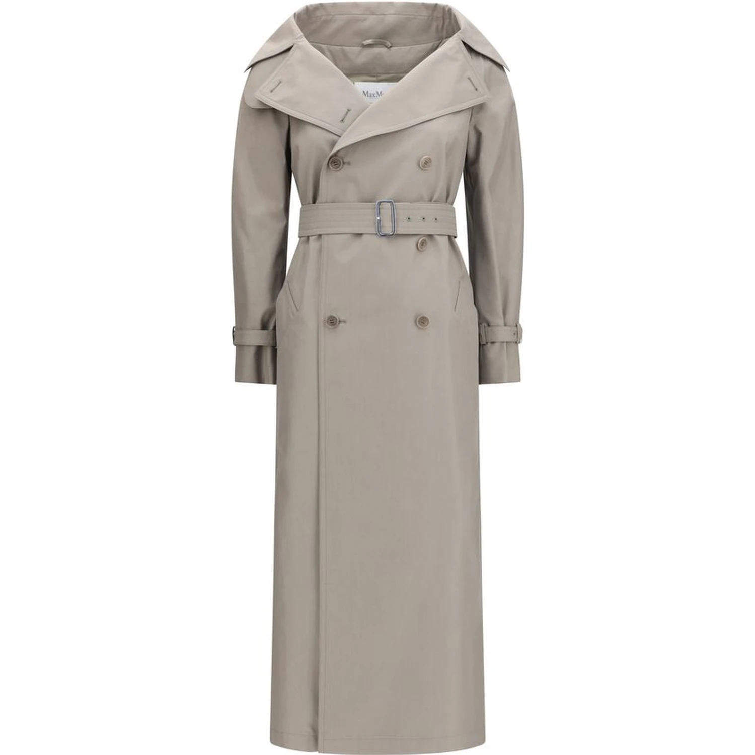 Gray Cotton Trench Coat