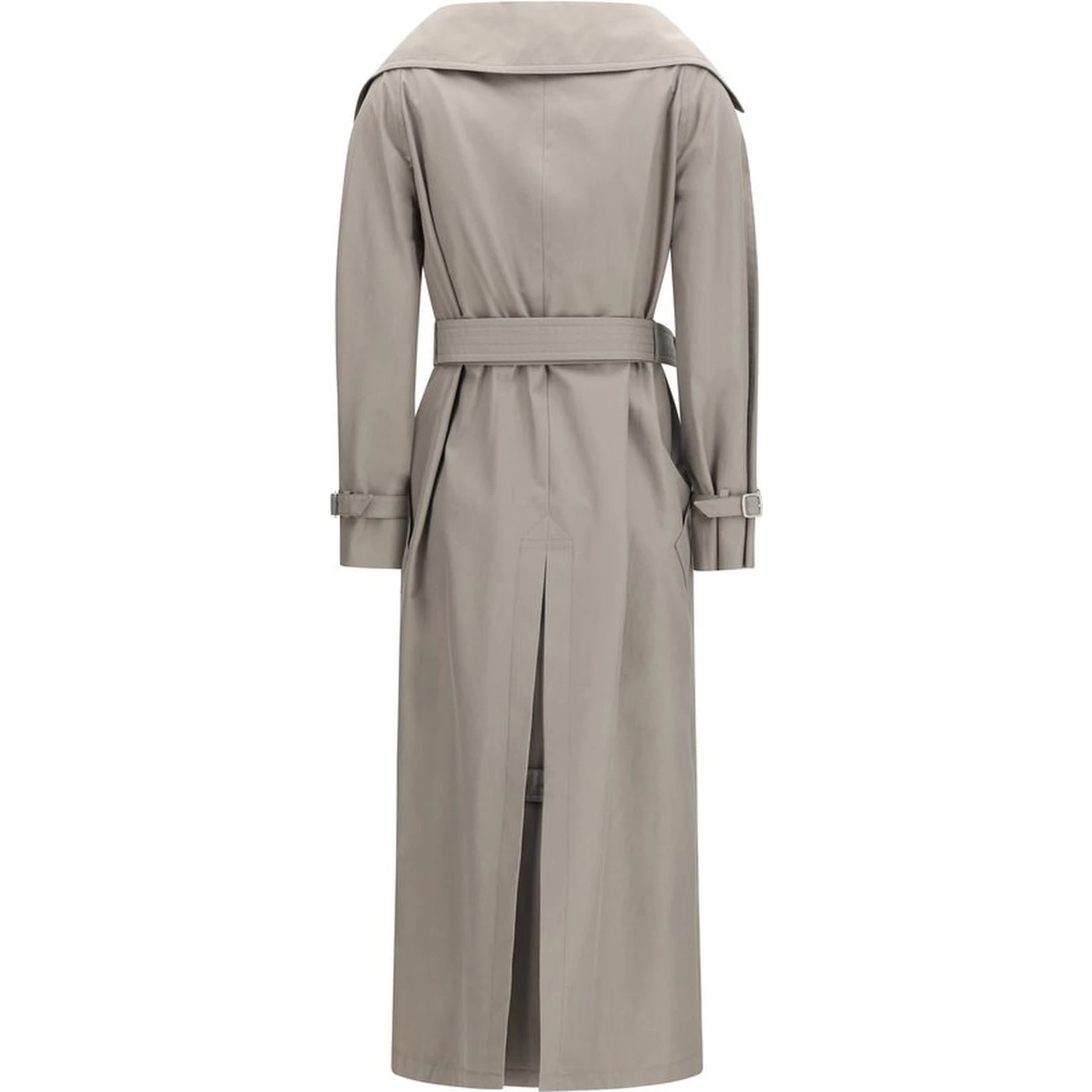 Gray Cotton Trench Coat